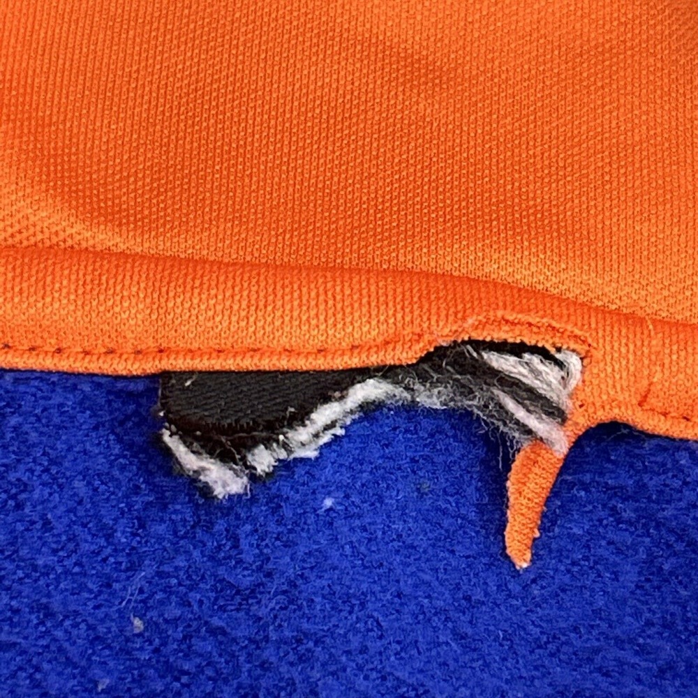 New York Knicks Sweatshirt Men's M Blue Orange adidas Hoodie NBA - Picture 3 of 8
